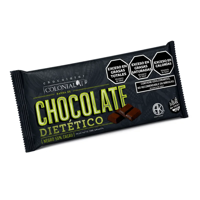 Chocolate 55 % sin azucar 100gr COLONIAL